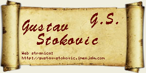 Gustav Stoković vizit kartica